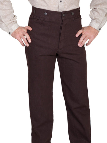 Wahmaker Mens Walnut 100% Cotton Classic Trousers