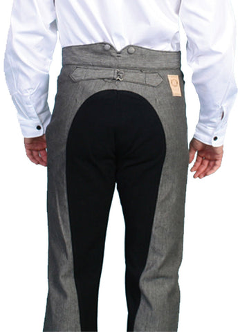 Scully Mens Wahmaker Saddle Cut Button Fly Pants Black 100% Cotton
