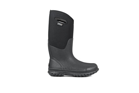 Bogs Womens Black Rubber Classic High Handles Insulated Winter Boots