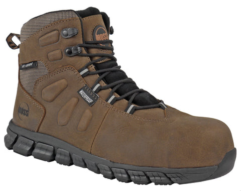Hoss Boots Mens Brown Leather Tikaboo UL CT Metguard Work Boots