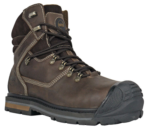 Hoss Boots Mens Brown Leather Hog CT WP Work Boots