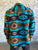 Rockmount Mens Turquoise Fleece Native Pattern Fleece Western L/S Shirt
