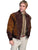 Scully Leather Mens Western Boar Suede Rodeo Jacket Cafe Brown/Chocolate
