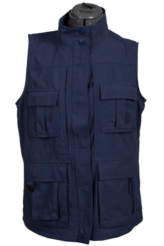 Scully Womens Indigo Nylon Multi-Pocket Vest