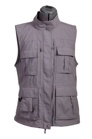 Scully Womens Silver Nylon Multi-Pocket Vest