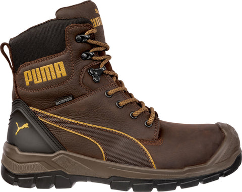 Puma Safety Brown Mens Leather Conquest CTX High WP CT Lace-Up Work Boots