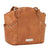 American West Harvest Moon Natural Tan Leather Zip Top Tote