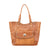 American West Harvest Moon Natural Tan Leather CCS Zip Top Tote