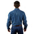 Rockmount Mens Blue 100% Cotton Stonewashed Denim Western L/S Shirt