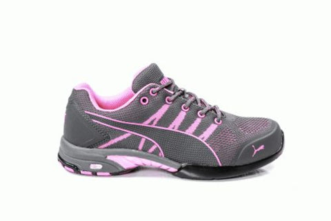 Puma Safety Pink/Grey Womens Textile Celerity Low ST Oxford Work Shoes