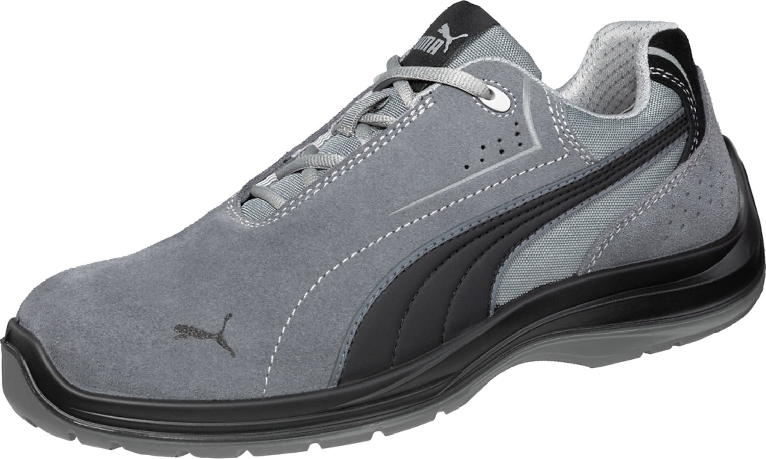 Puma Oxford Company Safety Western Moto Work CT Touring Shoes Mens Low The – Leather Grey