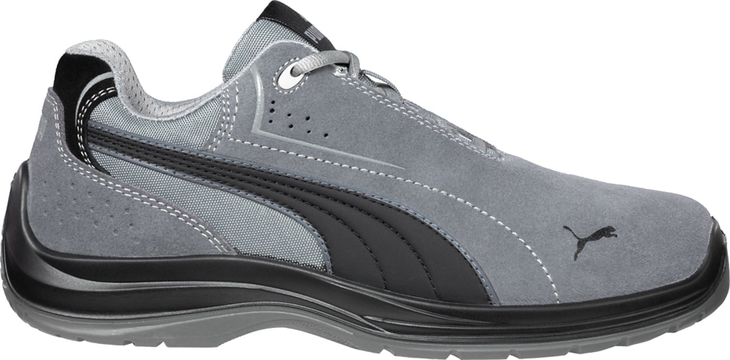 Puma Safety The Leather Touring Oxford Company Work Shoes – Low CT Western Mens Grey Moto