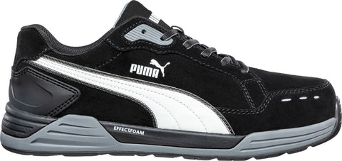 Puma Safety Black Mens Textile Airtwist Low CT Oxford Work Shoes