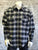 Rockmount Mens Black/Grey 100% Cotton Flannel Plaid Western L/S Shirt