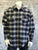 Rockmount Mens Black 100% Cotton Flannel Plaid Western L/S Shirt