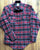 Rockmount Mens Red/Grey 100% Cotton Flannel Plaid Western L/S Shirt