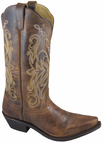 Smoky Mountain Boots Womens Madison Brown Distress Leather 12in Western