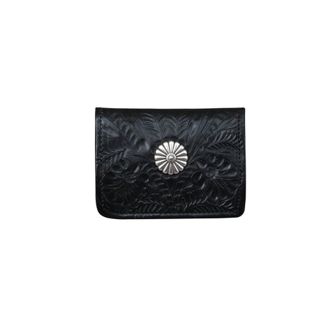 American West Small Black Leather Trifold Wallet