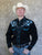 Rockmount Mens Black 100% Cotton Prairie Blue Western L/S Shirt