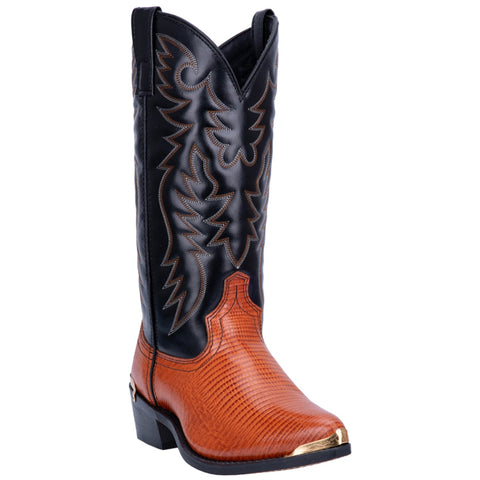 Laredo Mens Atlanta Cowboy Boots Leather Peanut/Black