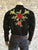 Rockmount Mens Black 100% Cotton Floral Embroidery L/S Shirt