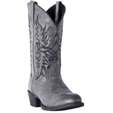 Laredo Mens Grey Harding 12in Cowboy Boots Leather