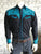 Rockmount Mens Black/Turquoise 100% Cotton Vintage Tooling Western L/S Shirt