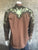 Rockmount Mens Brown 100% Cotton Floral Two-Tone Gold L/S Shirt