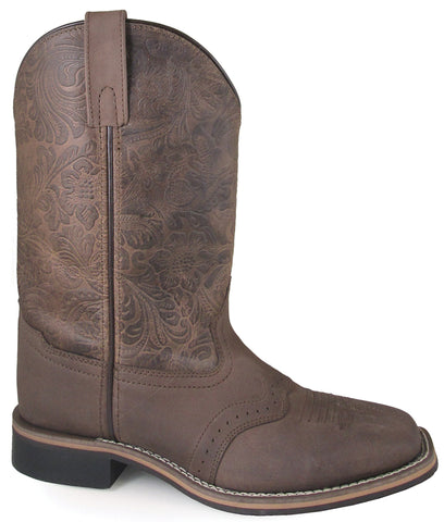 Smoky Mountain Womens Brandy Oil Distress Brown Leather Cowboy Boots