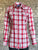 Rockmount Womens Red 100% Cotton Retro Dobby Plaid Western L/S Shirt