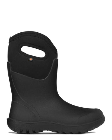Bogs Womens Black Rubber Neo-Classic Mid Farm Winter Boots