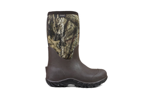 Bogs Mens Mossy Oak Rubber/Nylon Warner Waterproof Hunting Boots