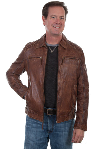 Scully Mens Brown Lamb Leather Rich Jacket