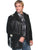 Scully Leather Mens Mountain Man Handlaced Bead Trim Coat Black