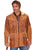 Scully Leather Mens Mountain Man Handlaced Bead Trim Coat Bourbon