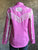 Rockmount Womens Pink 100% Cotton Embroidered Fringe Western L/S Shirt