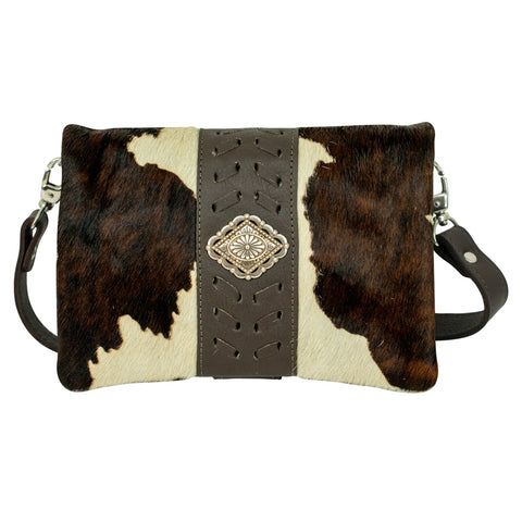 American West Grab-and-Go Pony Hair-On Leather Foldover Crossbody Bag
