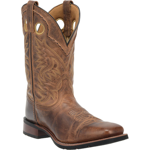 Laredo Mens Tan Kane 11in Square Toe Cowboy Boots Leather