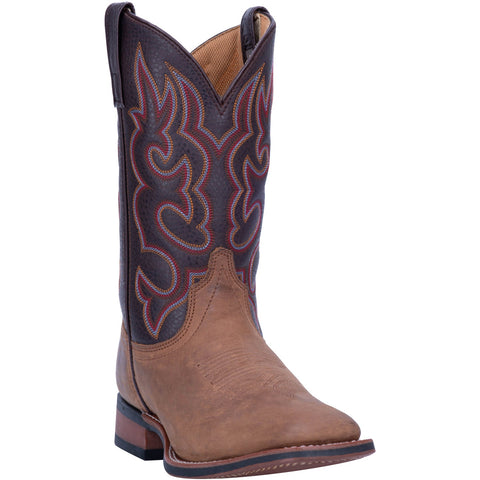 Laredo Mens Lodi Cowboy Boots Leather Taupe/Chocolate