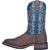 Laredo Mens Tan/Blue Work Boots Leather Square Toe