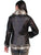 Scully Womens Dark Brown Faux Shearling Mottled Jacket