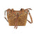American West Texas Rose Natural Tan Leather Small Bucket Tote
