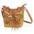 American West Texas Rose Natural Tan Leather Large Bucket Tote