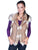 Scully Ladies Faux Microsuede Fur Vest Hazelnut 100% Polyester
