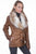 Scully Womens Brown Polyester Faux Fur Jacket