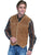 Scully Leather Mens Suede Hunting Vest Faux Fur Insulated Cafe Brown