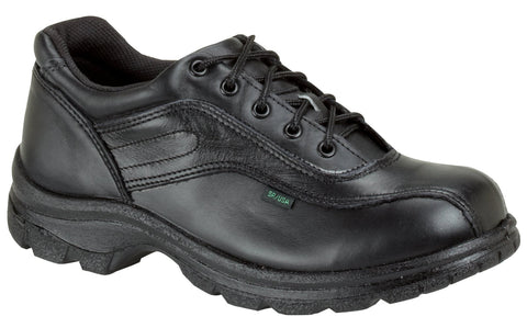 Thorogood Mens Softstreets Black Leather Shoes Double Track Oxford