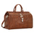 American West Retro Romance Antique Brown Leather Carry-On Duffel Bag