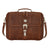 American West Retro Romance Antique Brown Leather Laptop Briefcase