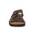 Shaboom Womens Brown Flower Slide Sandal Faux Leather